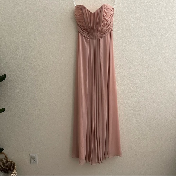 Wtoo by Waters Blush Bridesmaid Gown Sz 2 - Picture 1 of 10